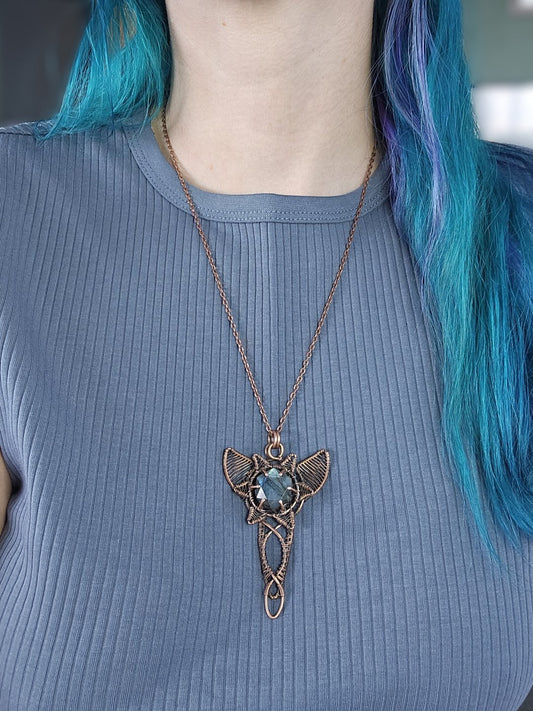 Labradorite and Copper 'Dwarven Star' Necklace