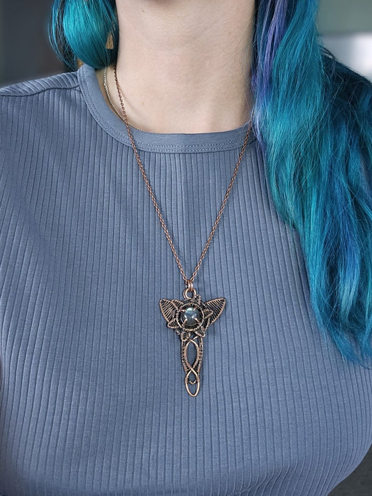 Labradorite and Copper 'Dwarven Star' Necklace