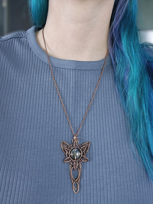 Labradorite and Copper 'Dwarven Star' Necklace