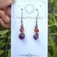 Carnelian, Amethyst and Copper Earrings