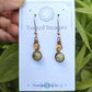 Citrine, Green Tourmaline and Copper Earrings