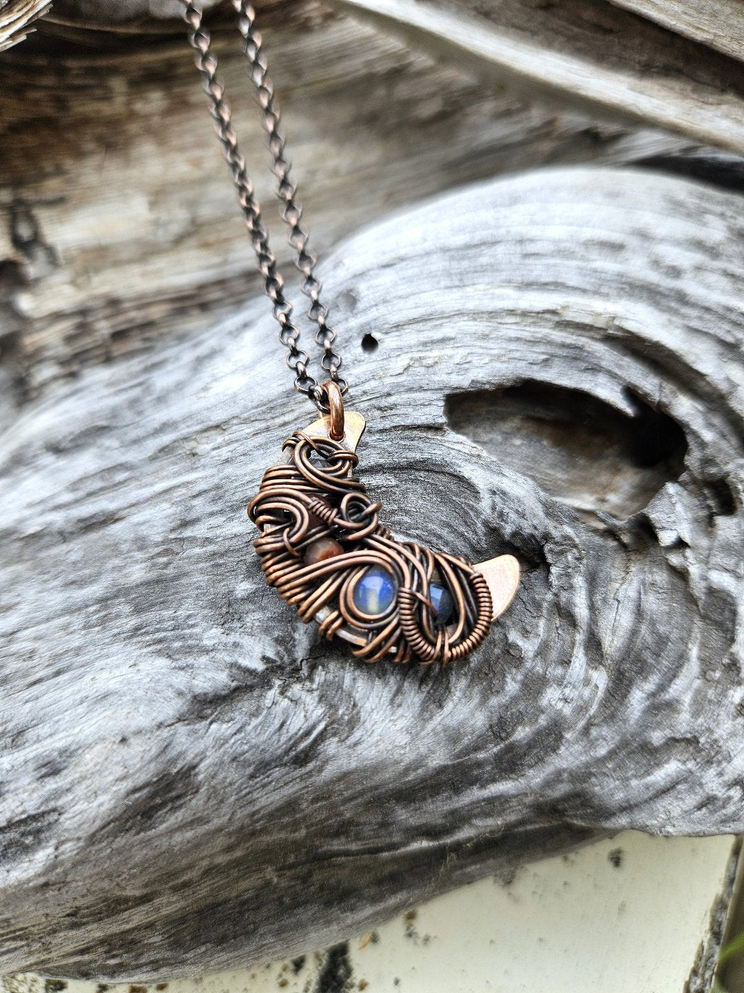 Mini Chaos Moon Necklace - Ethereal