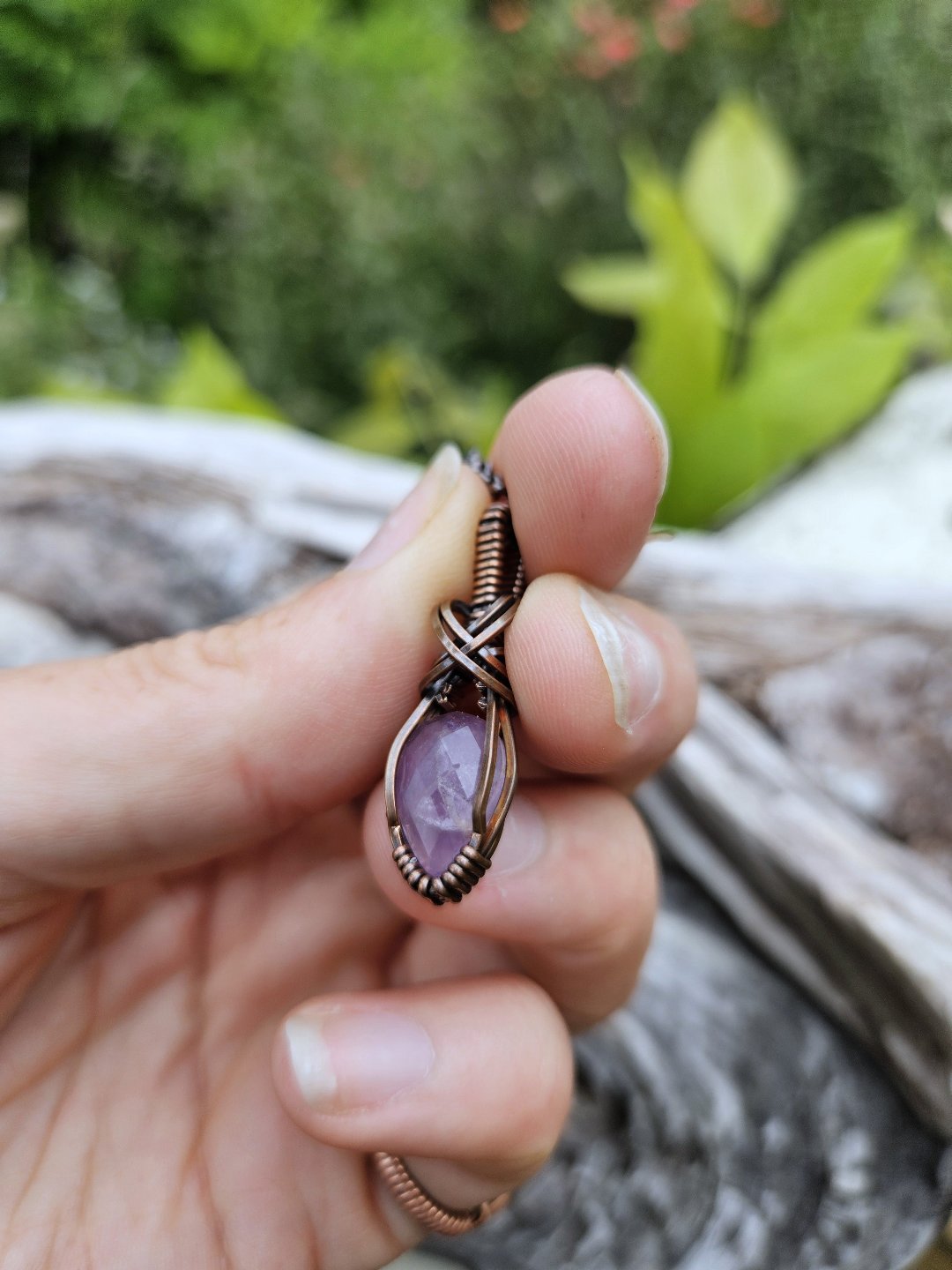 Amethyst and Copper Necklace