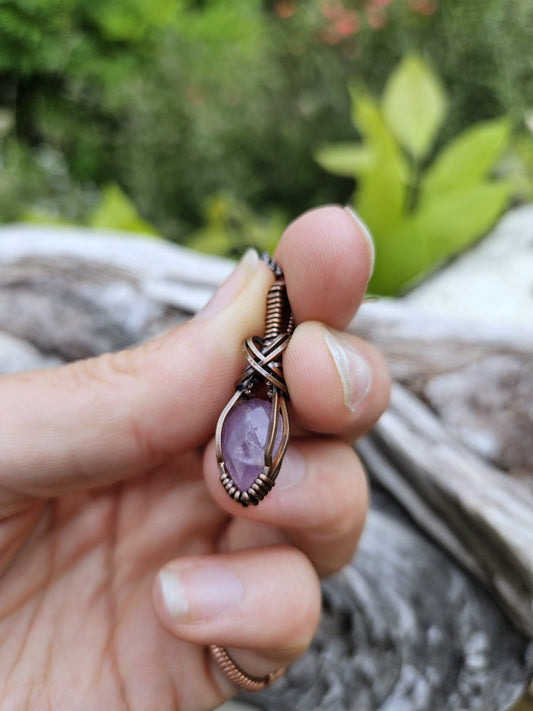 Amethyst and Copper Necklace