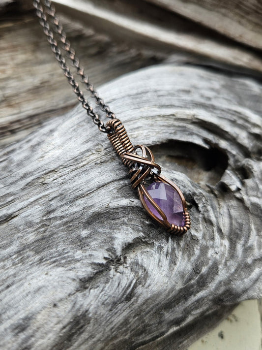 Amethyst and Copper Necklace