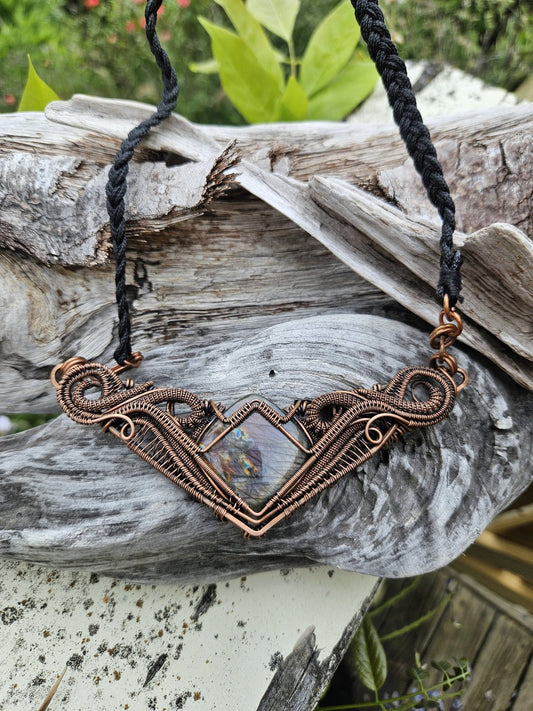 'Nebula' - Labradorite and Copper Necklace