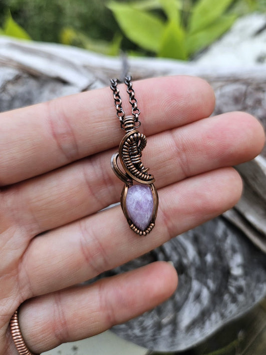 Lepidolite and Copper Necklace