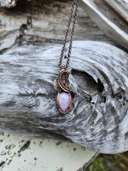 Lepidolite and Copper Necklace