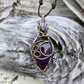 Amethyst, Kyanite and Copper Necklace