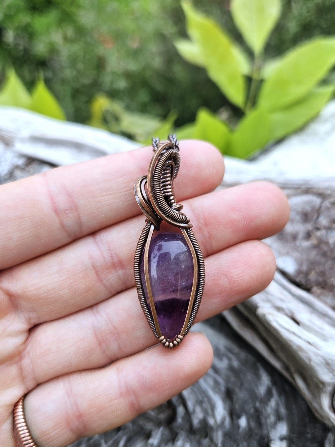 Amethyst and Copper Necklace