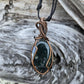 Moss Agate and Copper Necklace