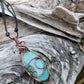 Amazonite and Copper Moon Necklace