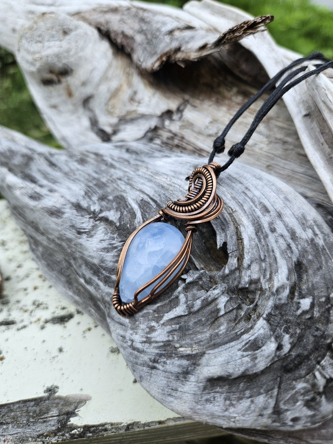 Celestite and Copper Necklace