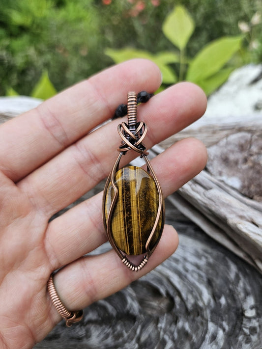 Tiger's Eye and Copper Necklace