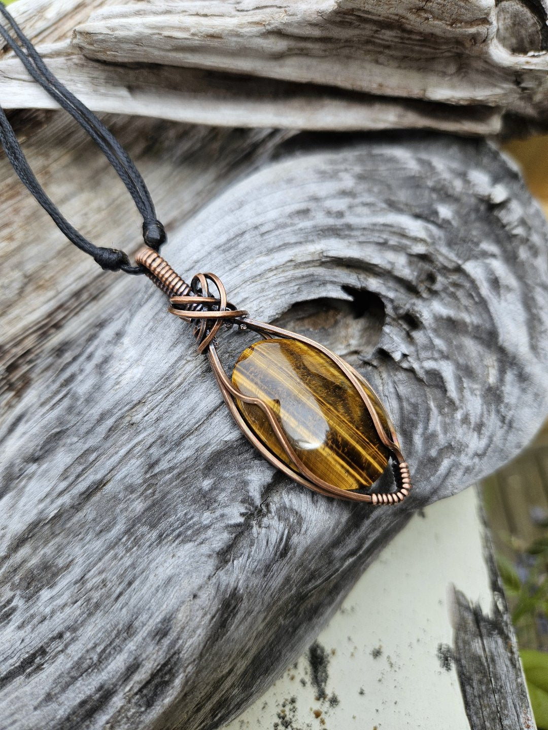 Tiger's Eye and Copper Necklace