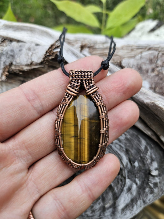 Tiger's Eye and Copper Necklace