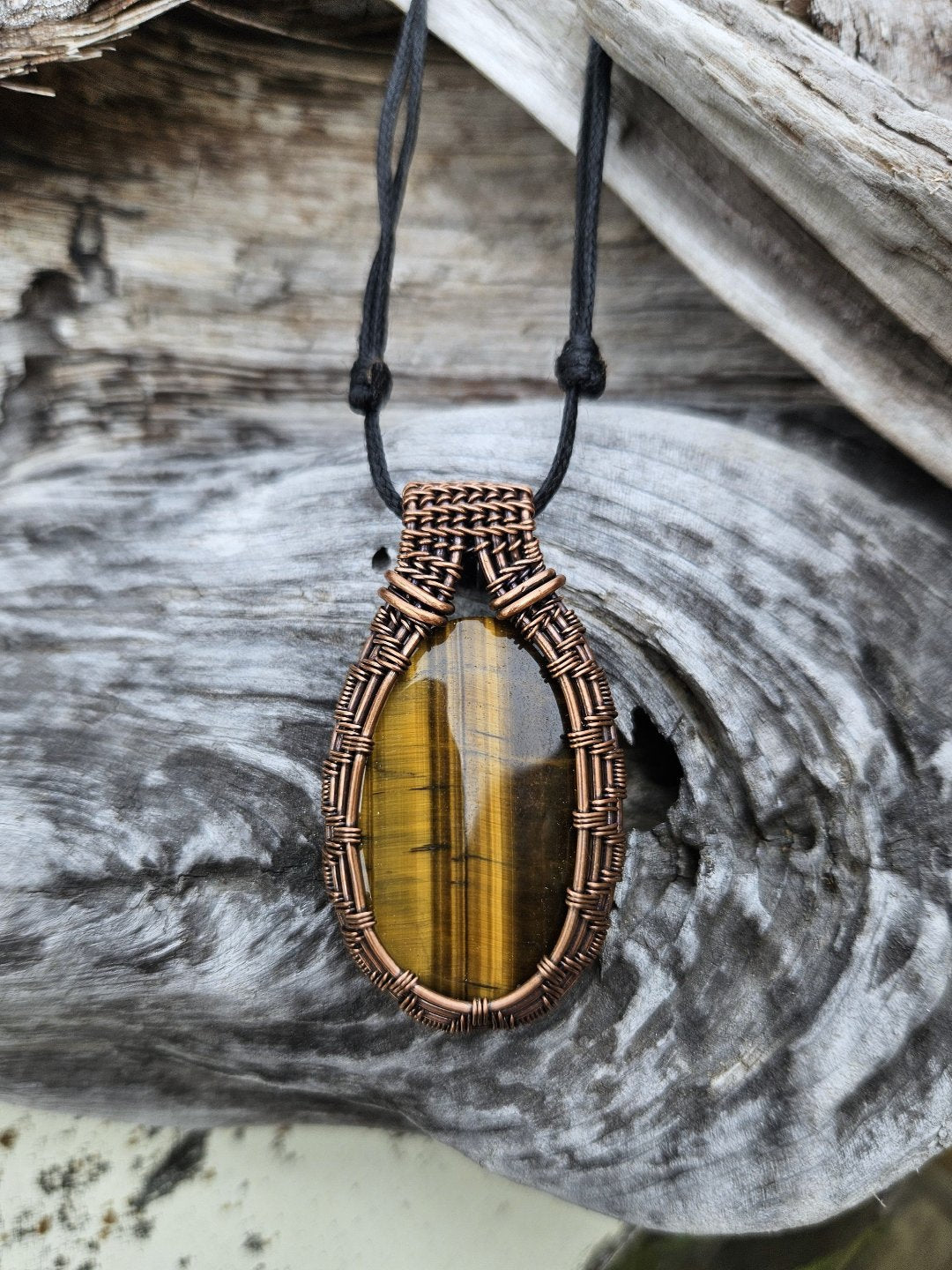 Tiger's Eye and Copper Necklace