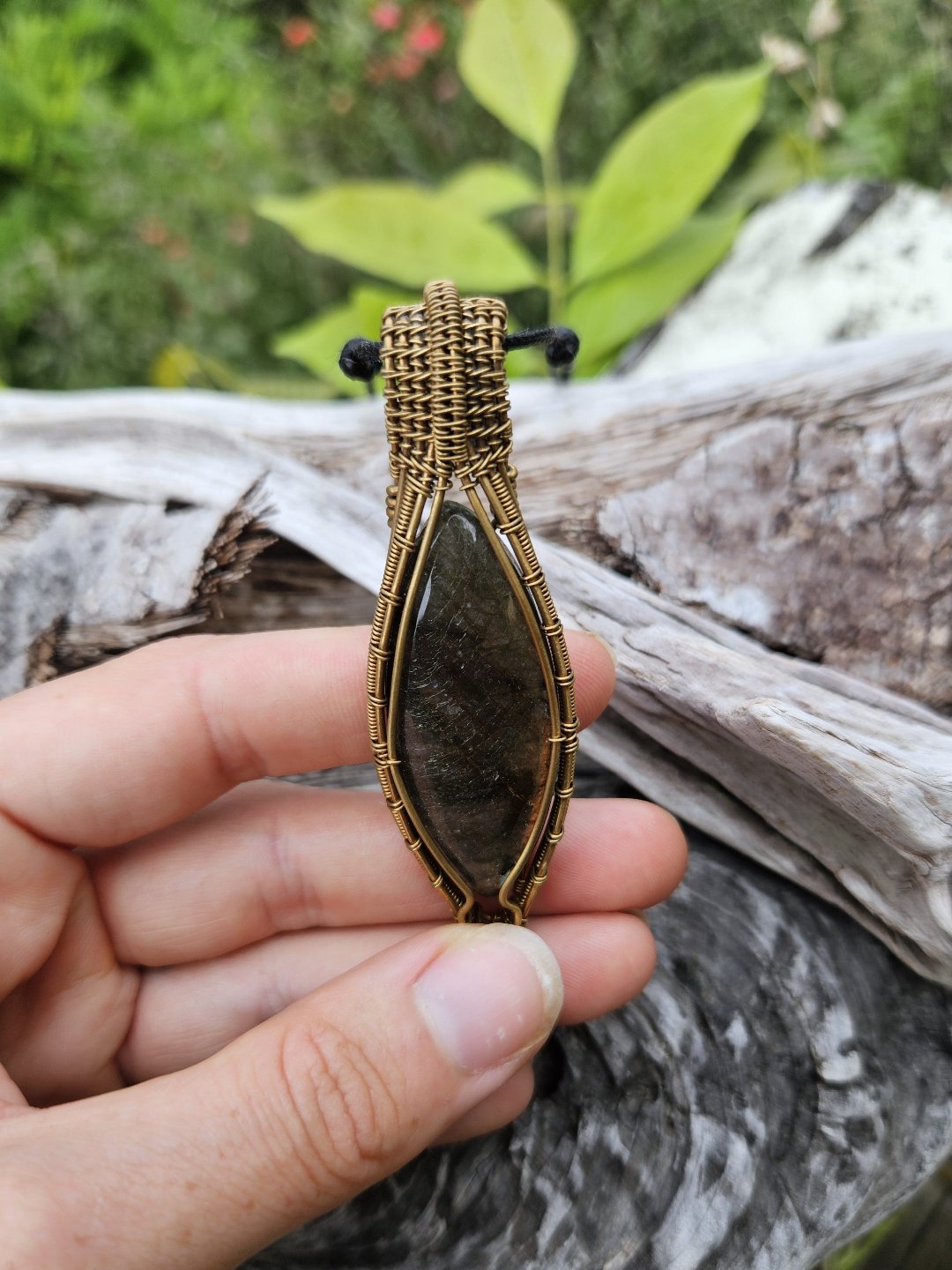 Labradorite and Brass Necklace