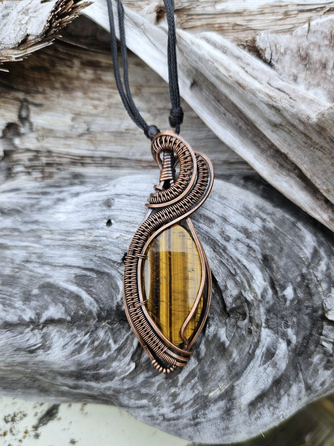 Tiger's Eye and Copper Necklace