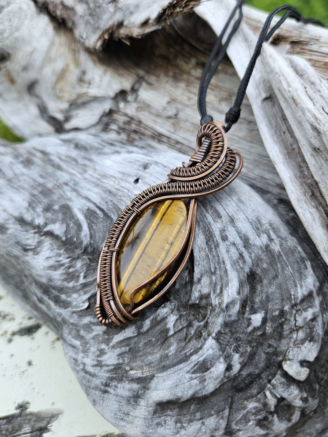 Tiger's Eye and Copper Necklace