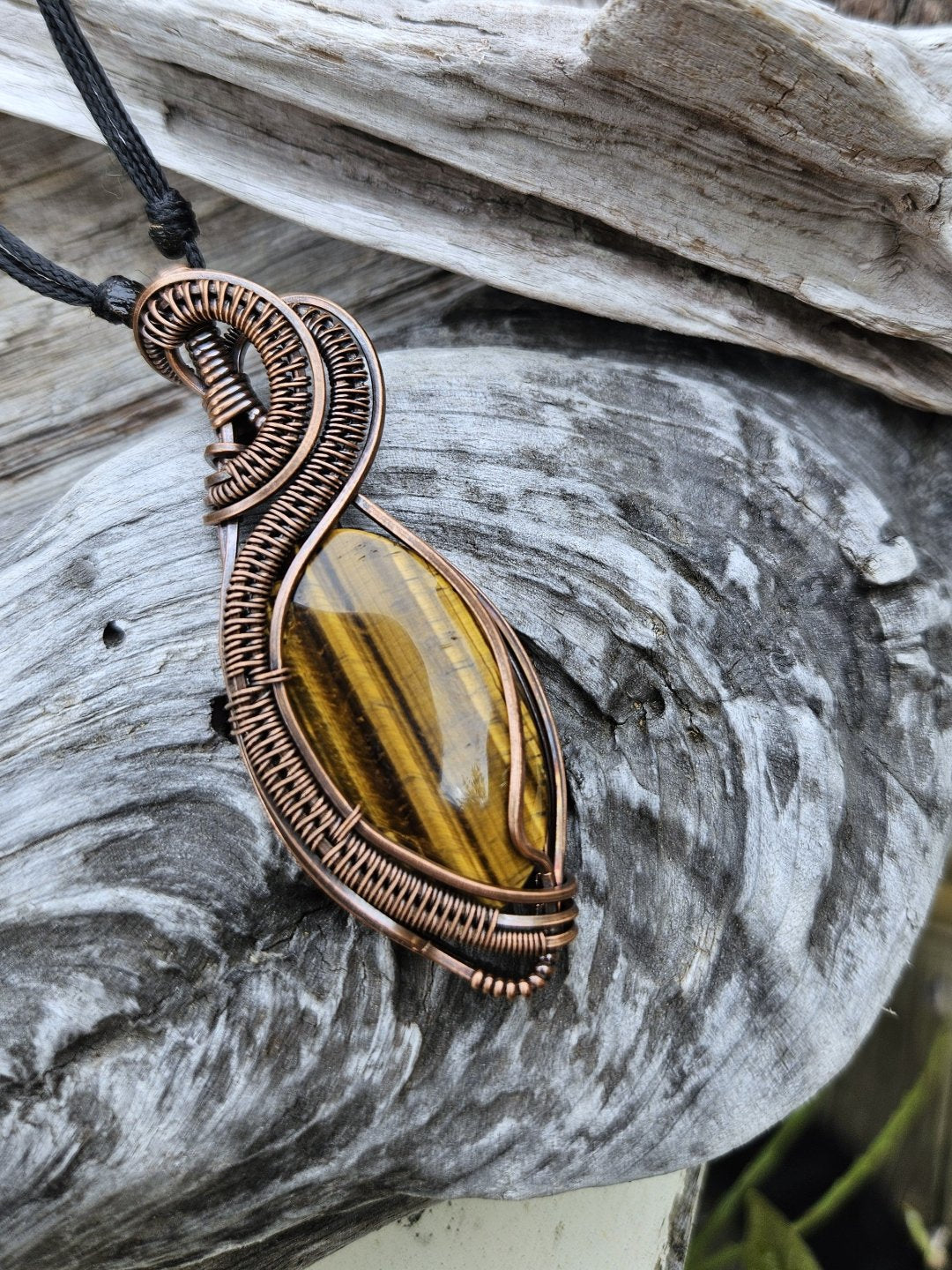 Tiger's Eye and Copper Necklace