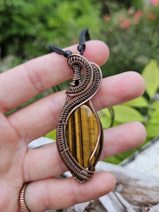 Tiger's Eye and Copper Necklace