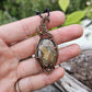 Labradorite and Copper Mushroom Necklace