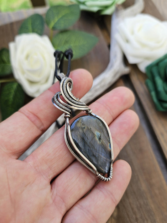Labradorite and Silver Necklace