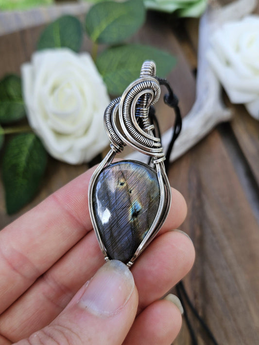 Labradorite and Silver Necklace