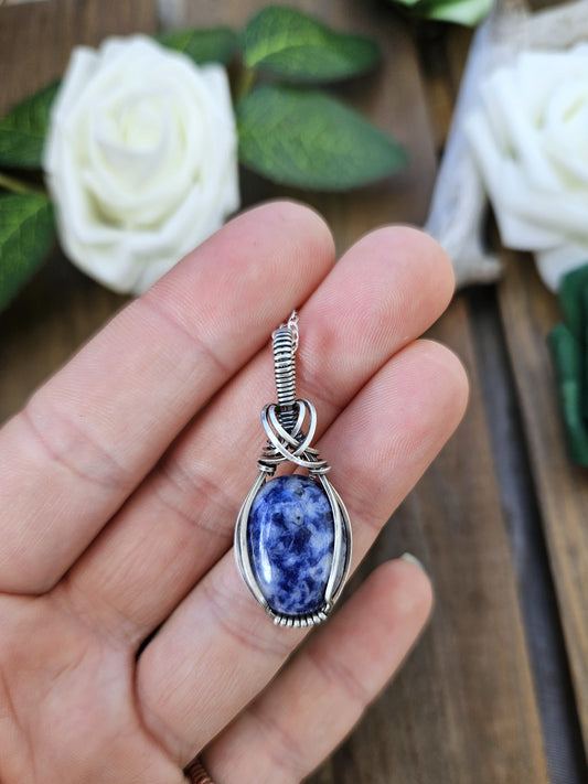 Sodalite and Silver Necklace
