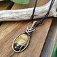 Bumblebee Jasper and Silver Necklace