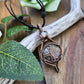 Labradorite, Opalite and Copper Moon Necklace