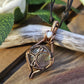 Labradorite, Opalite and Copper Moon Necklace