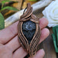 Labradorite and Copper Skull Necklace