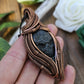 Labradorite and Copper Skull Necklace