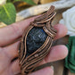 Labradorite and Copper Skull Necklace