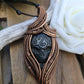 Labradorite and Copper Skull Necklace