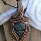 Labradorite and Copper Skull Necklace