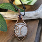 Quartz, Amethyst and Copper Moon Necklace