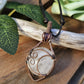 Quartz, Amethyst and Copper Moon Necklace