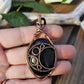 Obsidian Copper Moon Necklace