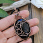 Obsidian Copper Moon Necklace