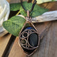 Obsidian Copper Moon Necklace