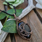 Obsidian Copper Moon Necklace