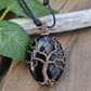 Obsidian Copper Tree of Life Necklace
