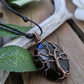 Obsidian Copper Tree of Life Necklace