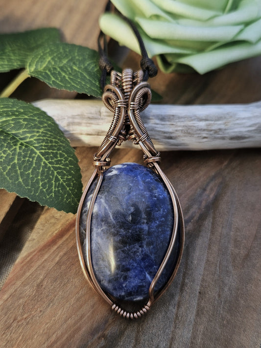Sodalite and Copper Necklace