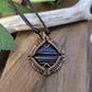 Black Tourmaline and Copper Shield Necklace