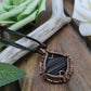 Black Tourmaline and Copper Shield Necklace