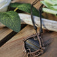 Black Tourmaline and Copper Shield Necklace